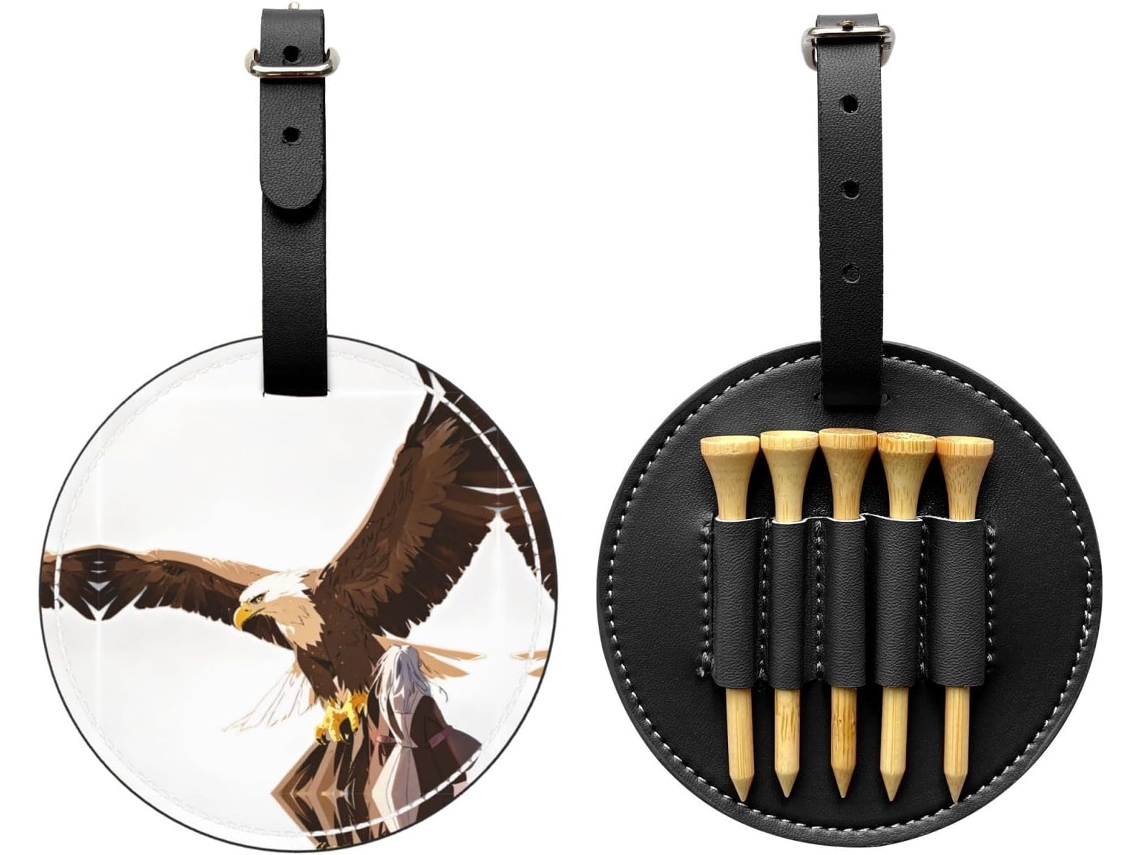 Bolsa para Tees de Golfe Eagle com Abas Abertas, Preta Fácil de Transportar e Mais Eficiente para Jogar Golf