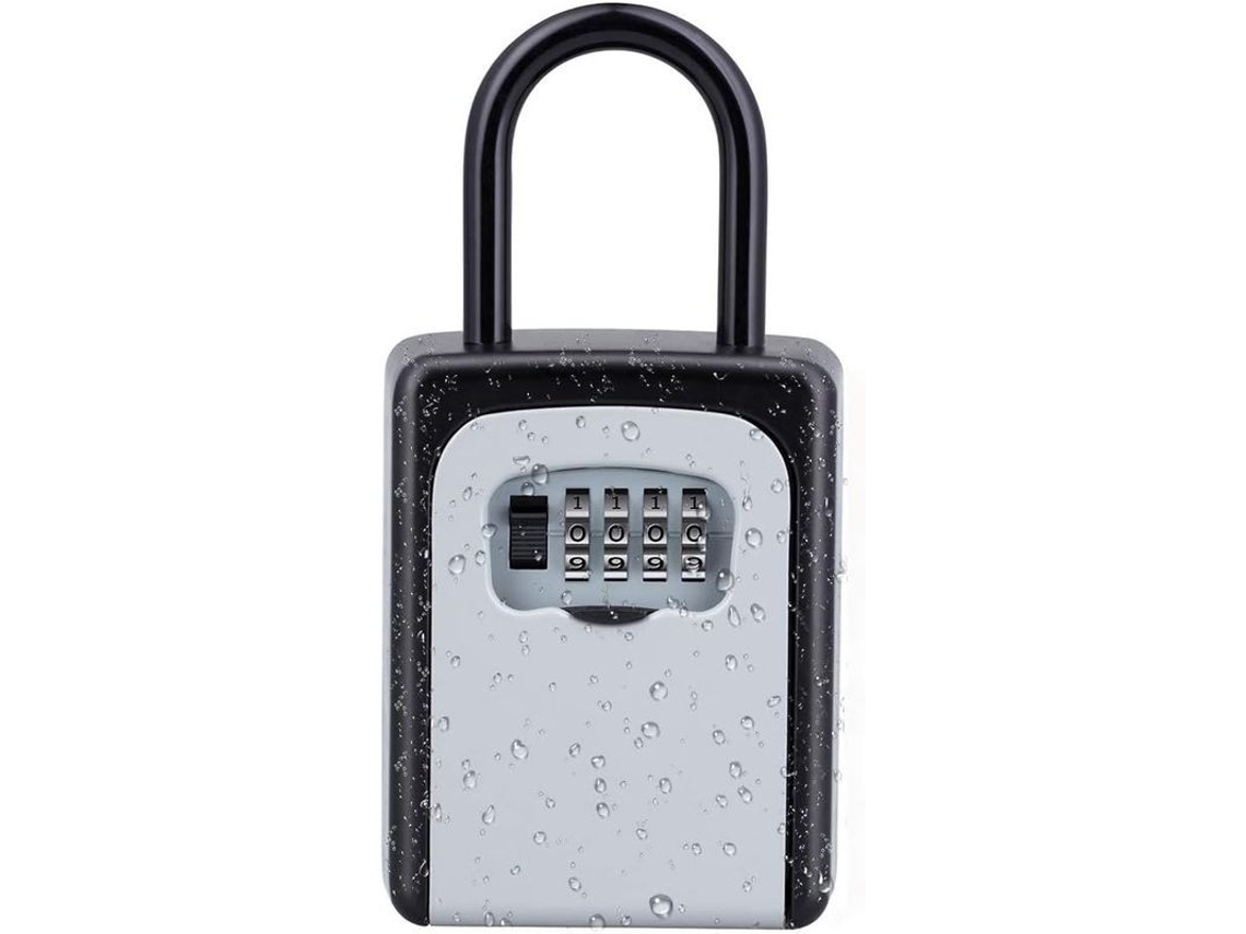 Caja De Seguridad Para Llaves Con Código De 4 Dígitos Ajustable, Portátil Para Manijas De Puerta, Inmobiliarios Y Contratistas (plata)