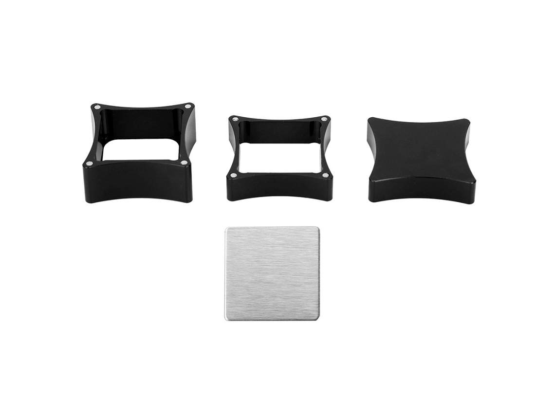 Soporte Universal De Aluminio Para Tiza De Billar Con Punta De Taco Negra.