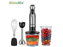 Batidora de mano 4 en 1 Biolomix Bhb1200 1200 W, 6 velocidades, cuchilla de acero inoxidable.bazarland30 POS