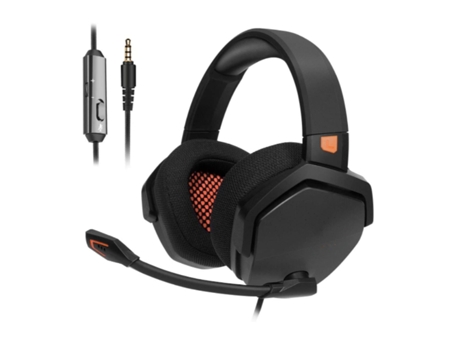 Auriculares estéreo para juegos con cancelación de ruido y controlador en línea para Ps4/Xbox 1/Pc Negro BISBISOUS