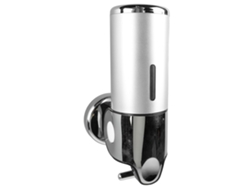 Dispensador de jabón líquido de pared, plateado, ABS, acondicionador, jabón líquido, 500 ml, soporte para hoteles, restaurantes y hogar Rosewell