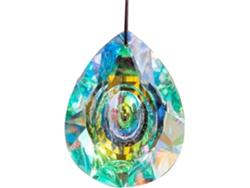 Prisma de cristal para colgar en la ventana, cristal arcoíris, atrapasol de 89 mm, accesorios para lámpara colgante AB