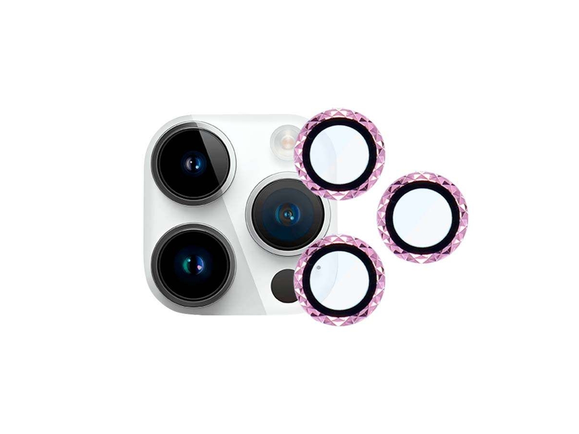 Cubre Objetivo Trenzado Oro Rosa Para Iphone 14 Pro Max