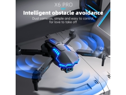 X6Pro Mini Drone1080P - Duración de la batería: 15 min - Negro