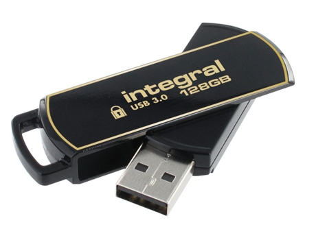 Integral 128Gb Secure 360 Encrypted Usb 3.0 Unidad de memoria USB Usb Type-A 3.2 Gen 1 3.1 Gen 1 Negro Oro