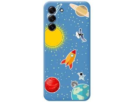 Carcasa Samsung Galaxy S21 FE 5G TUMUNDOSMARTPHONE Silicona Líquida Dibujos Espacio Azul