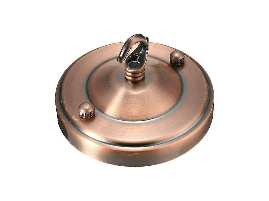 Omni-placa De Techo Para Lámpara Colgante Antigua Con Gancho Soporta Hasta 10kg 2 Piezas Yvan Bronce Rojo