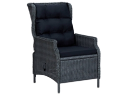 Maison Exclusive - Juego De Comedor Para Jardín De 7 Piezas Gris Oscuro