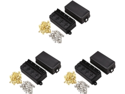Caja De Fusibles De 3 X 12 Vías Con Terminales Para Remolque, Camión, Coche Y Barco.