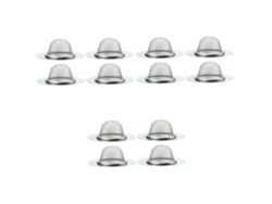 Filtros Redondos De Acero Inoxidable (12 Unidades) Para Fregaderos De Cocina Y Baño.