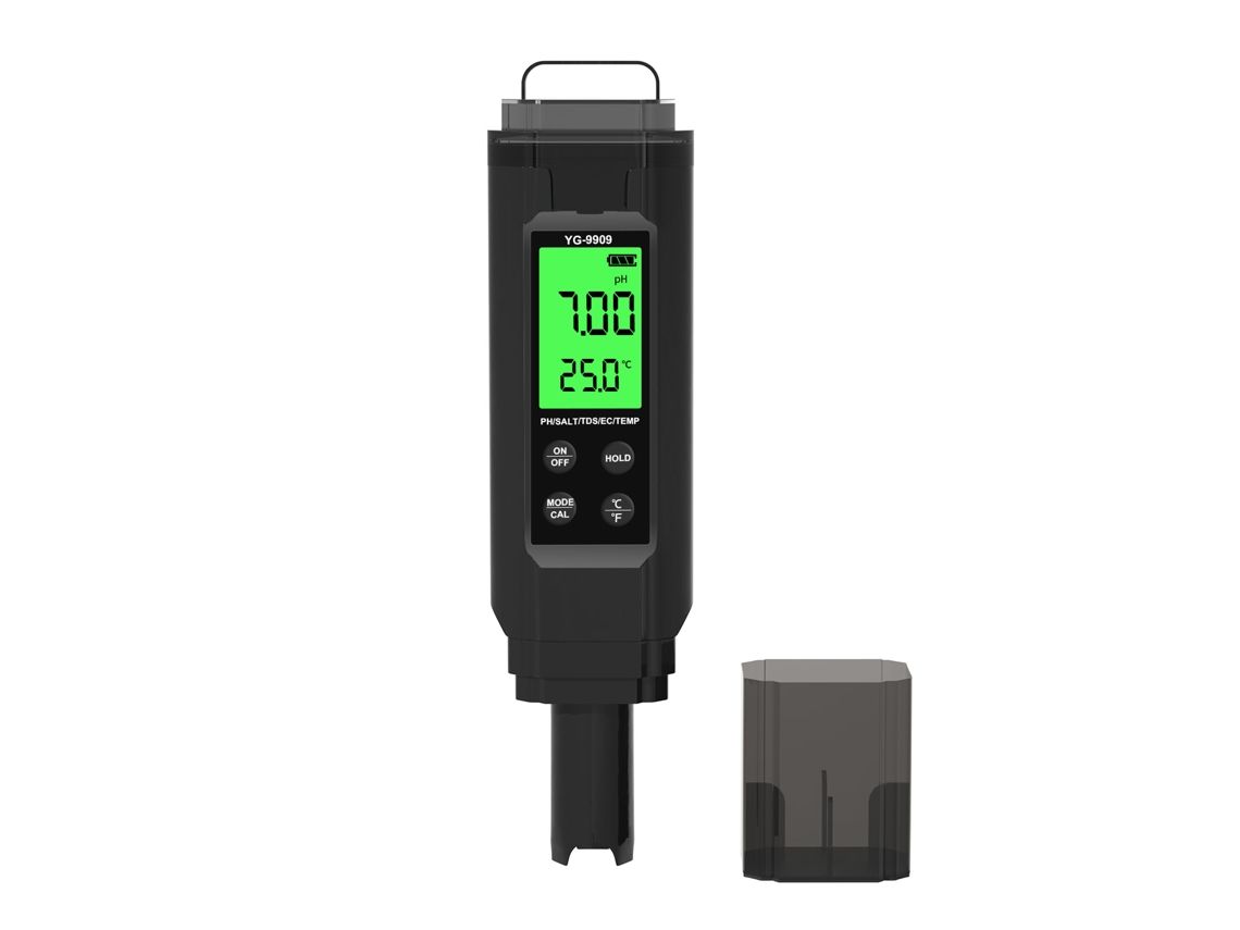 Medidor De Calidad Del Agua 5 En 1: Ph, Salinidad, Tds, Ce Y Temperatura Para Agua Potable, Acuarios Y Piscinas.