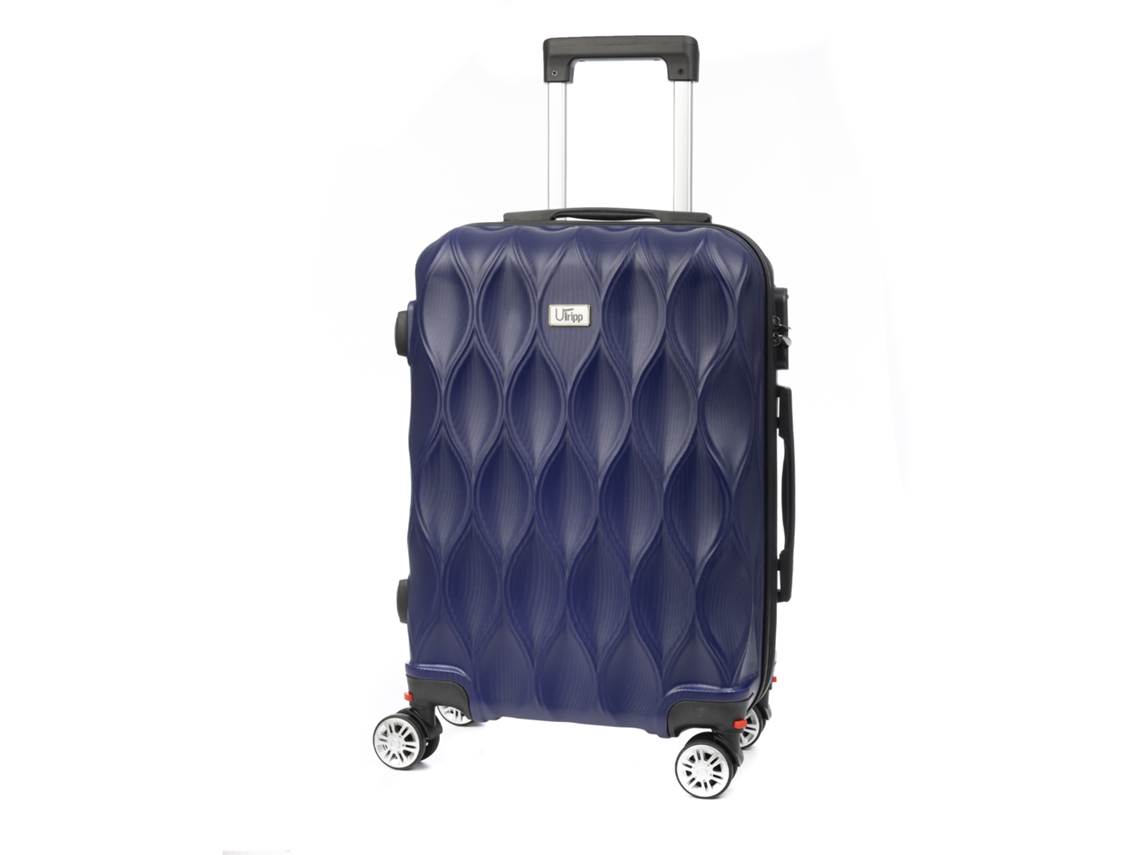 Maleta de cabina con ruedas, fabricada en material ABS ligero y de alta resistencia. Cerradura numérica y 4 ruedas dobles extraíbles con rotación de 360°.