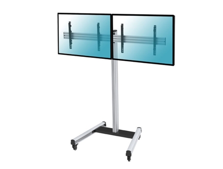 Soporte de suelo con ruedas para 2 TV 50"-55", Altura 175 cm