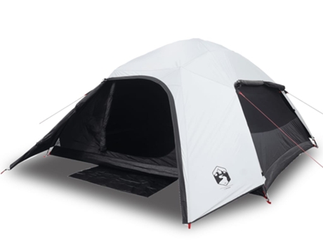 vidaXL Tienda de campaña iglú 4 personas tela opaca impermeable blanco