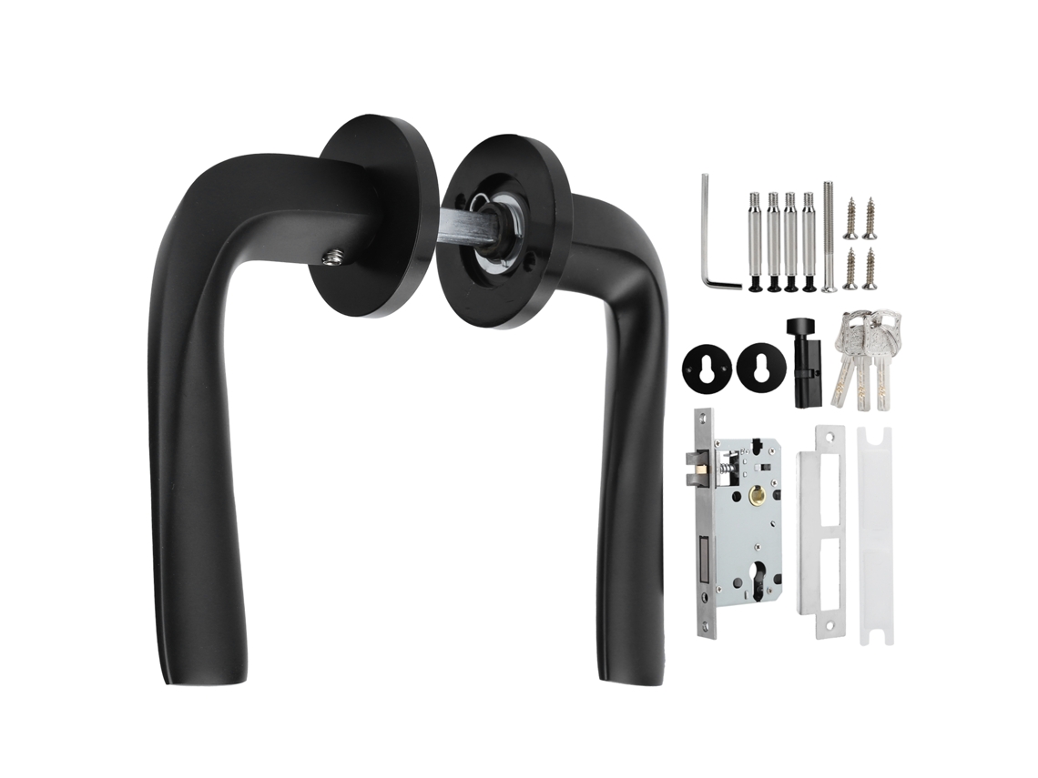 Cerradura De Palanca Reversible Para Puerta De Entrada Con Llave Y Accesorios De Seguridad.