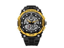 Reloj Deportivo Electrónico Hombre Senda Impermeable Pulsera Oro Negro