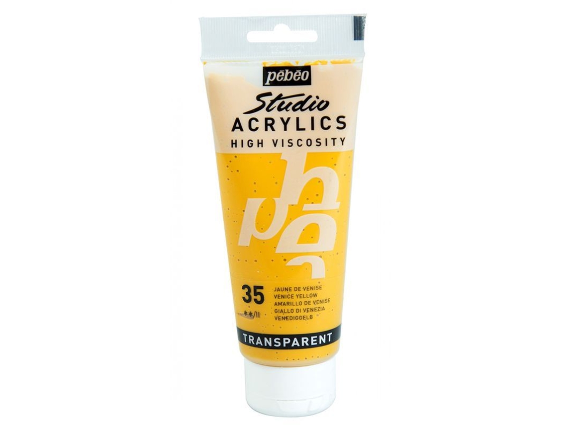 Tinta Acrílica PÉBÉO (Transparente - Amarillo Veneciano - 100ml)