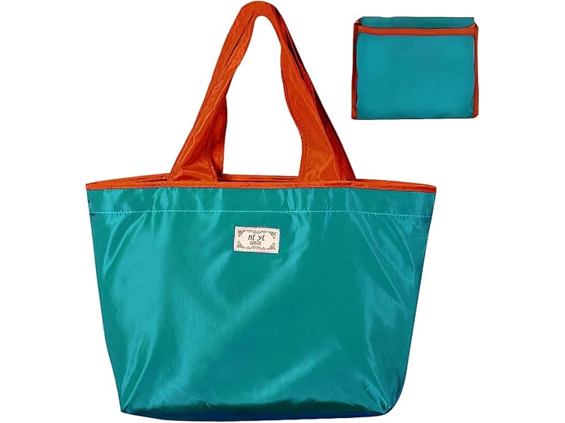Bolsa de almacenamiento plegable, reutilizable y ecológica Digitallab, 44 x 42 cm (azul)