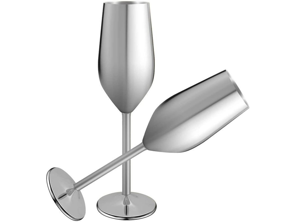 2026altiro-2 Copas De Champán De Acero Inoxidable De 200 Ml, Irrompibles Y Libres De Bpa, Ideales Para Bodas Y Aniversarios.