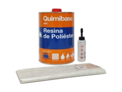 Resina Poliester Catalizador 1Kg Manta Fibra De Vidrio Mat 300 1 M2 QUIMIBASE