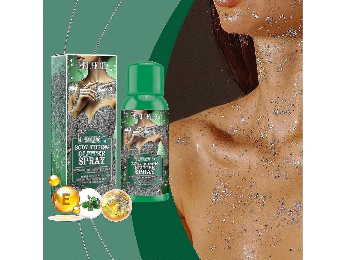 Body Glitter, Body Shining Glitter Spray, Glitter Spray For Hair And Clothes, Quicking Drying And Long Lasting Shiny Glitt