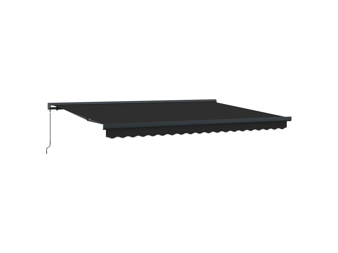 Toldo retráctil antracita y gris de 400 x 300 cm, lona y aluminio VIDAXL