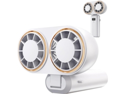 Bolsillo De Ventilación À Nevera Personal Duall Head De 5 Velocidades Y Pantalla Usb Para Camping Y Deporte Vía
