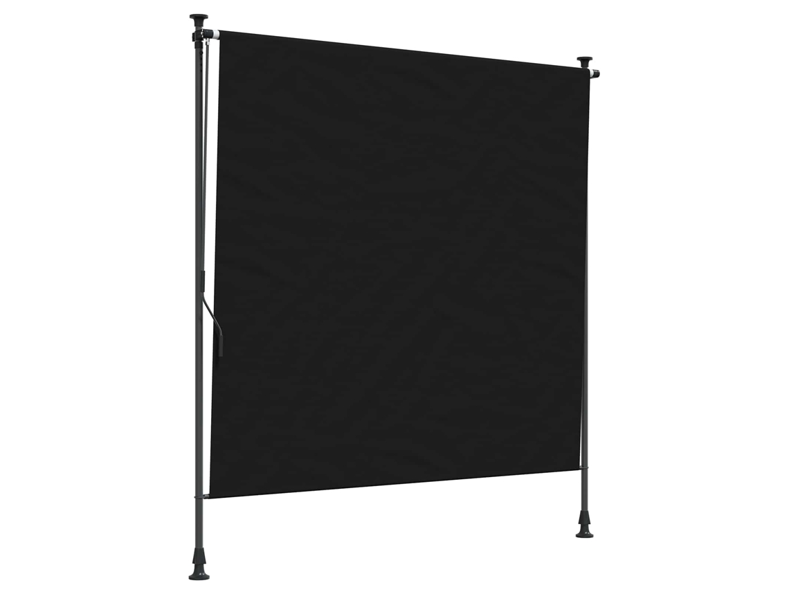 Vidaxl Cortina De Rodillo Exterior Negro 100 X 270 Cm
