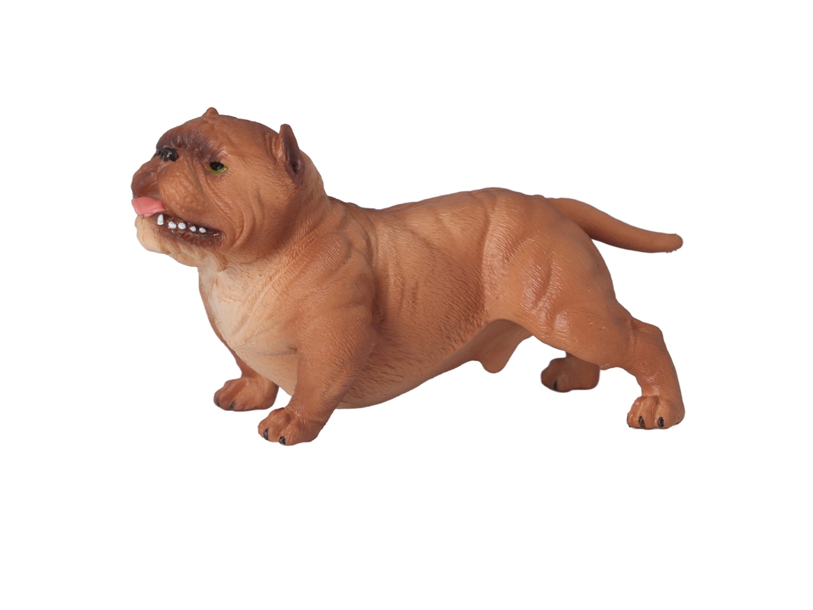 Estátua De Bulldog Marrom Lifelike Escultura De Cachorro Simulação Decorativa Sala Escritório