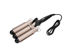Ferro De Curl 3 Barris Ajustável Com Ceramica Íons Negativos Para Cabelo Ondulado Seco E Molhado 180-210°c