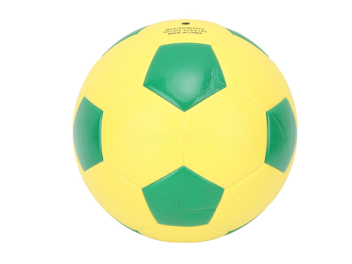 Balón De Fútbol Elástico E Impermeable De Pu, Talla 5, Para Entrenamiento Y Juego - Niños Y Adultos - Amarillo Y Verde