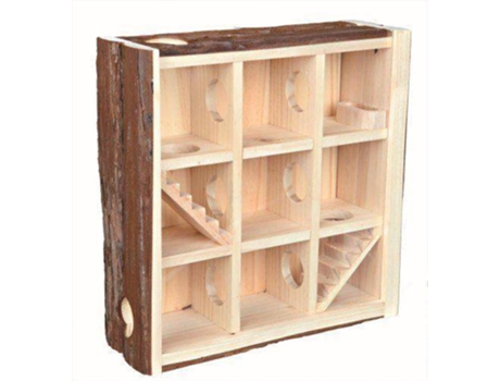 Gimnasio para Hamsters TRIXIE Torre (Marrón - 30x30x10 cm - Madera)