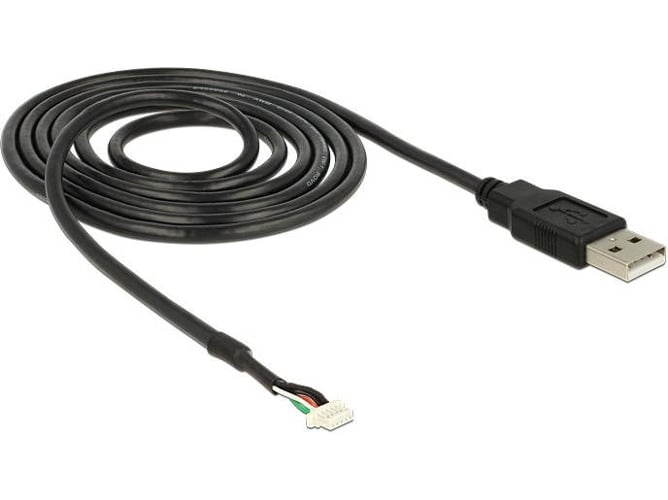 Cable DELOCK (USB 2.0 - 1.5 m - Negro)