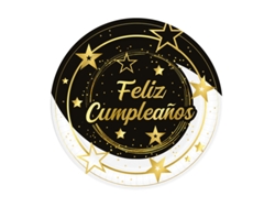 Platos de Fiestas GUIRCA Bolsa de 6 de Feliz Cumpleaños de 23 Cms