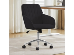 Silla De Oficina Giratoria Con Altura Regulable, Respaldo Ergonómico, Color Negro.