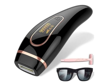 Depiladora permanente de luz pulsada Ipl 999,999 flashes Dispositivo de depilación facial de cuerpo completo para mujeres y hombresnegro AUJEZON