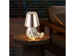 2026-9236-lámpara De Mesa Portátil Inalámbrica Recargable Con Control Táctil 3 Niveles Brillo Usb Decorativa Dorada Yo Plata