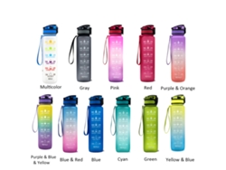 Botella De Agua Deportiva Con Temporizador, Libre De Bpa, 1 Litro, Portátil, Para Gimnasio, Camping, Escuela, Oficina.