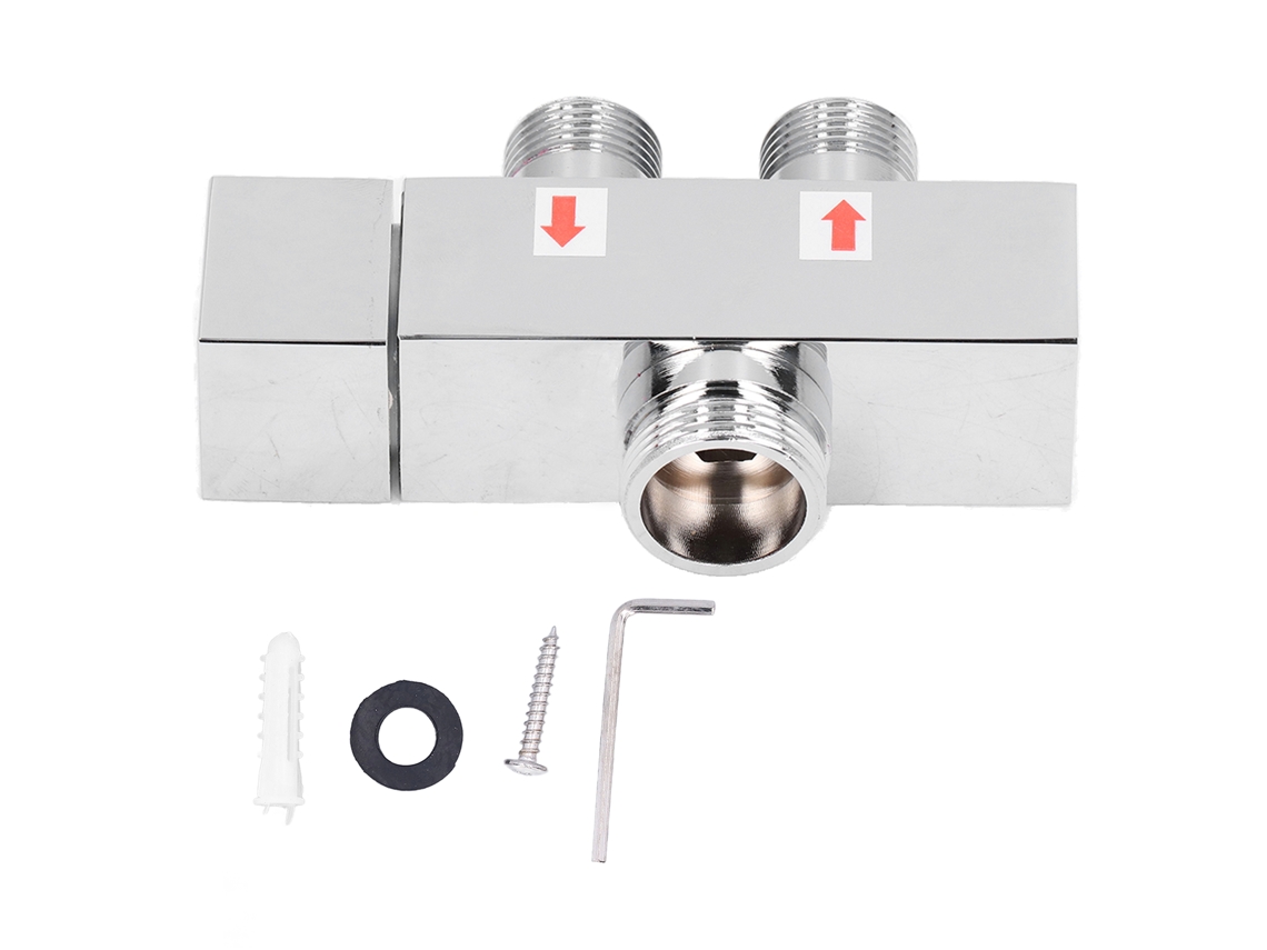Válvula Desviadora De Latón G1/2 Para Ducha Con Brazo De Conexión En T Para Baño.
