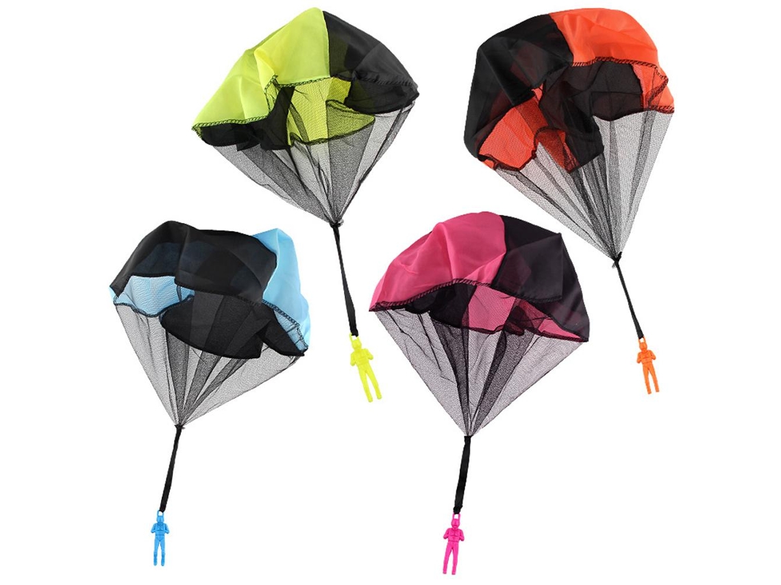 Ats-4pcs Juguete De Paracaídas Al Aire Libre Para Niños Y Adultos Mini Soldado Paracaídas Juego Educativo