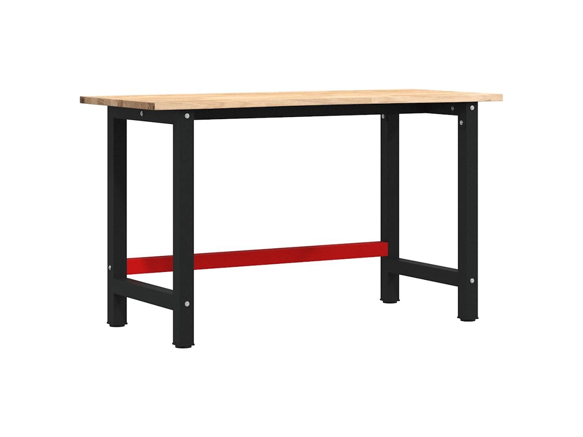 Maison Exclusive - Banco De Trabajo Madera Maciza De Roble 140x60x81,5 Cm