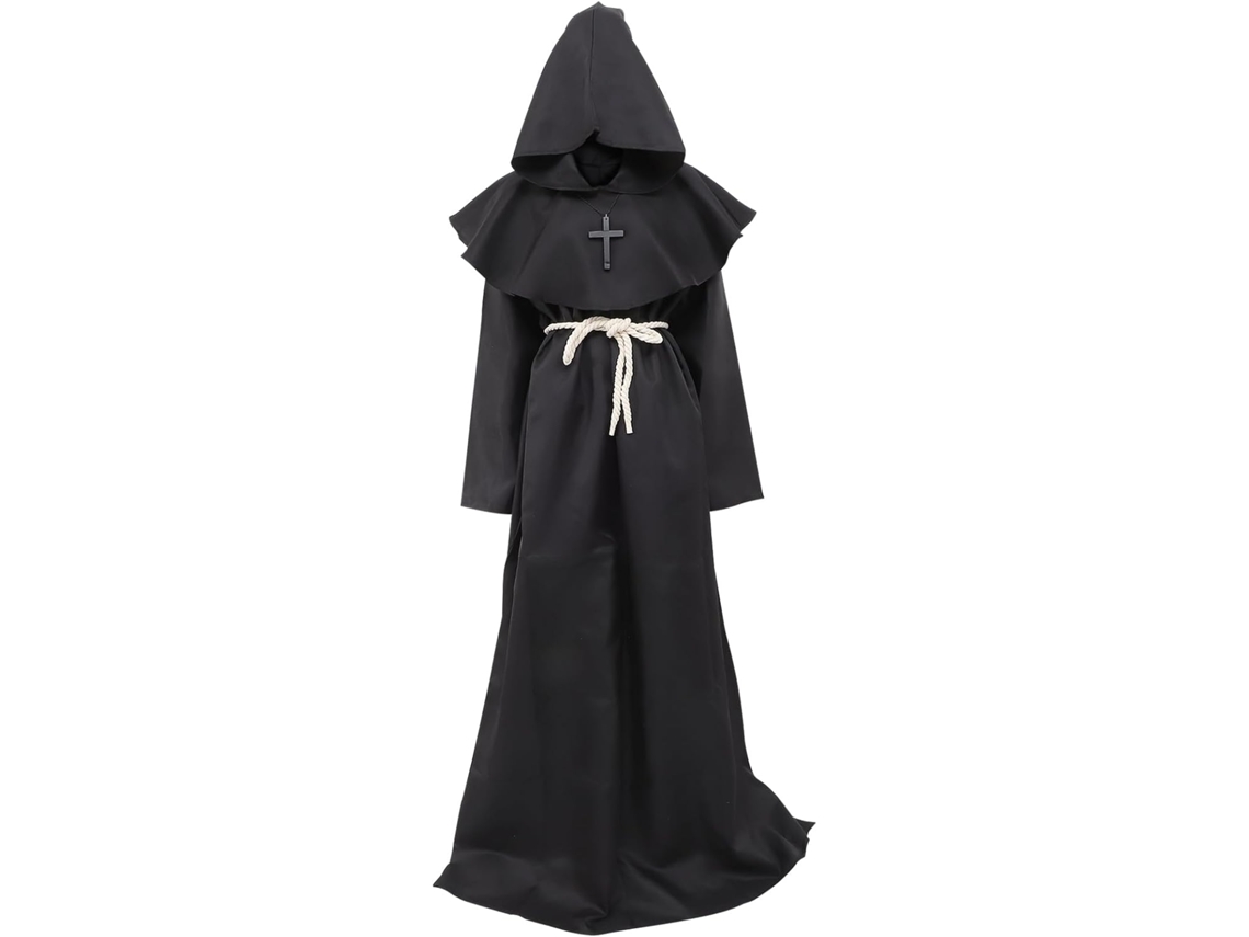 Abrigo Medieval Con Capucha Para Hombre, Disfraz De Monje, Túnica Renacentista Para Halloween Y Cosplay.