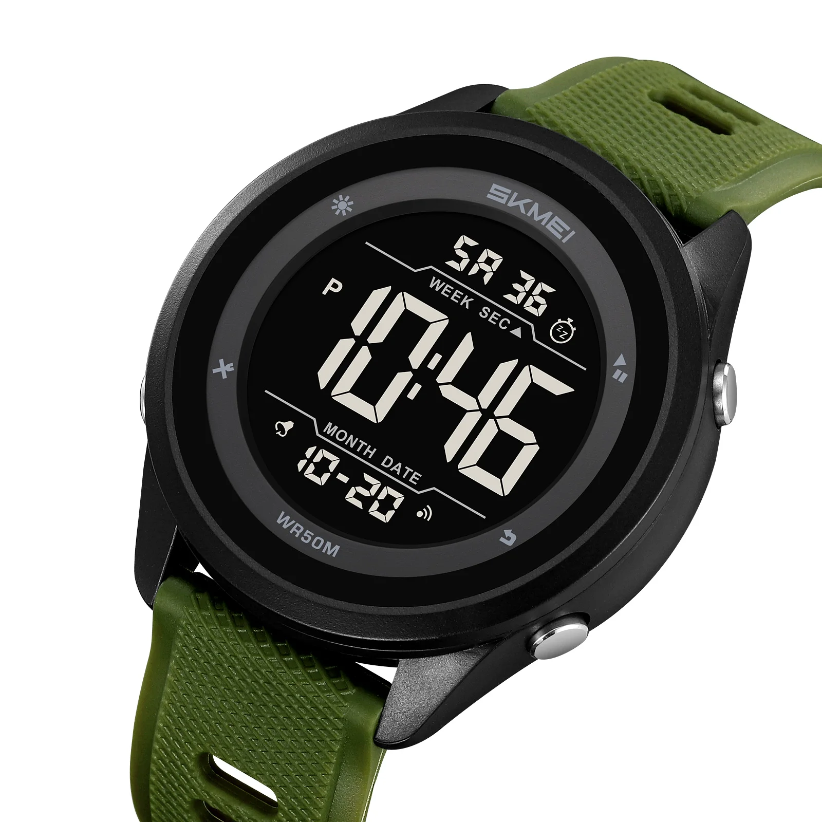 Reloj Deportivo Electrónico Con Correa De Nailon Ultrafina, Alarma, Luminoso E Impermeable.