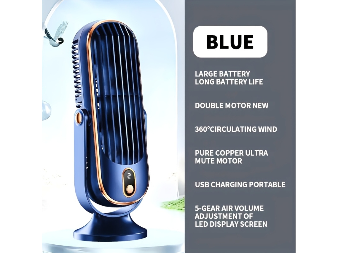 Usb | Oficina - Ventilador De Escritorio Ultrasilencioso: Un Enfriador De Aire Compacto Recargable Por Usb, Ideal Para Usar En Oficinas O En