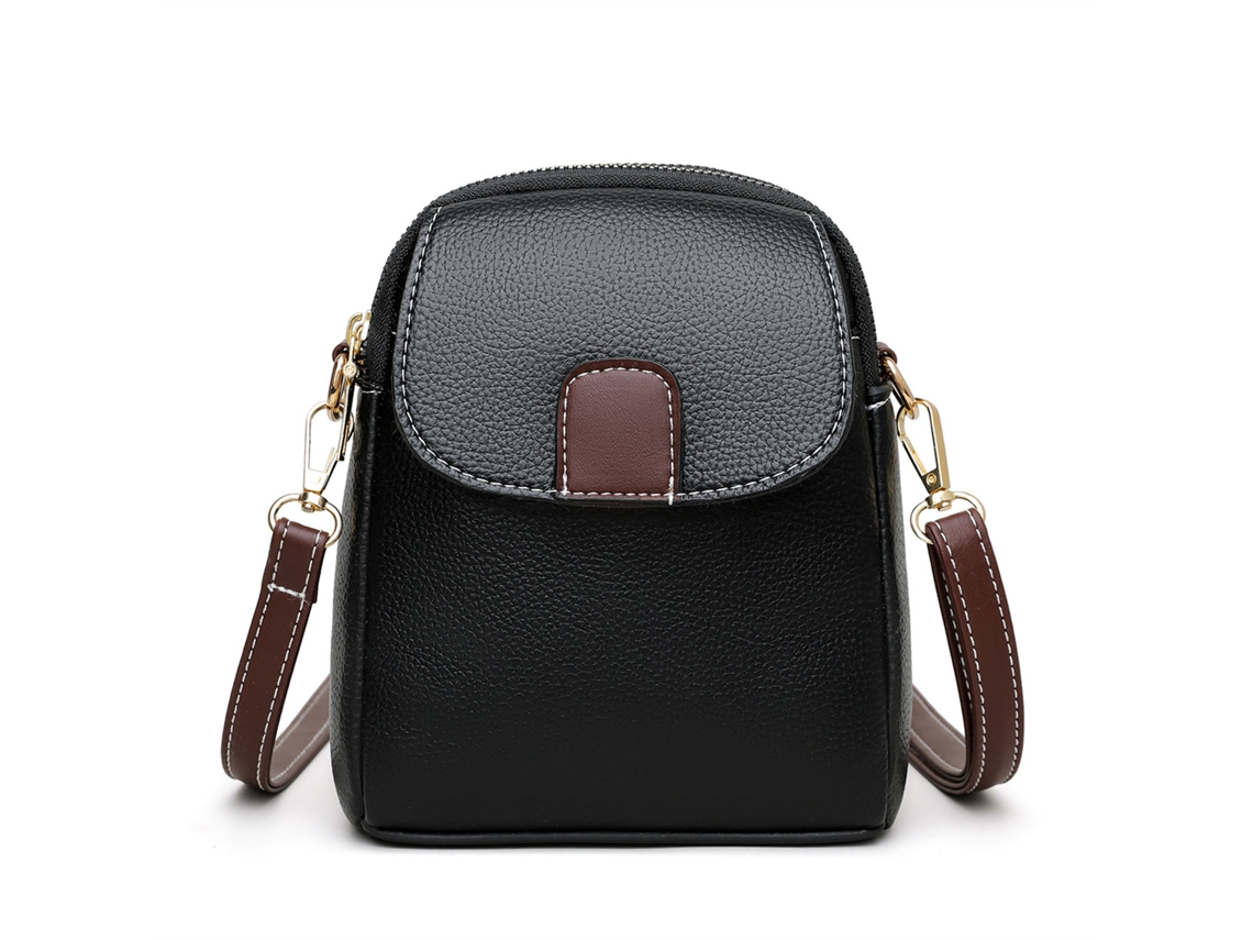 Bolso Bandolera Ligero De Gran Capacidad Para Mujer, De Pu Suave, Ideal Para Viajes Diarios - Negro