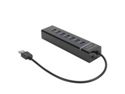 Hub Divisor Usb 3.0 De 7 Puertos Con Indicador Led Azul, Alta Velocidad De 5 Gbps Bylp107 Dc 5v