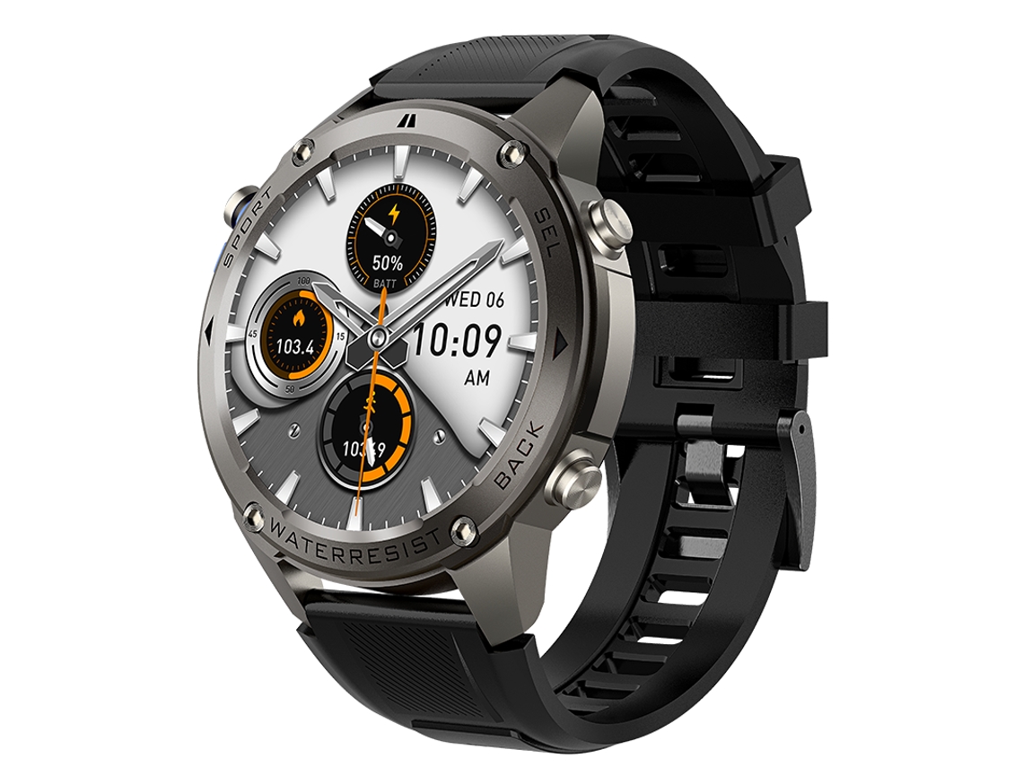 Smartwatch DM56 L1+L5 GPS 5ATM Resistente al Agua Con Pantalla AMOLED Llamadas Bluetooth Y Reloj Deportivo Chronus (negro)