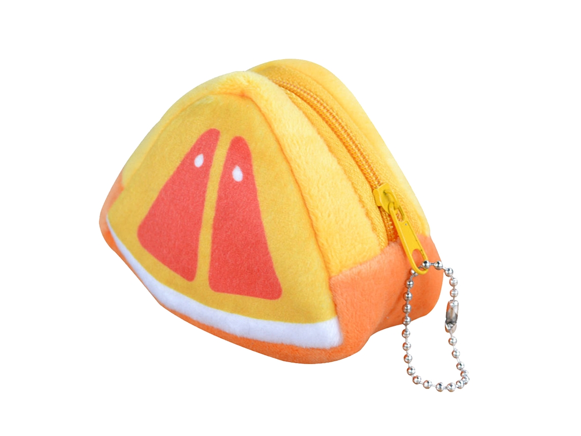 Monedero de peluche con forma de fruta para niños