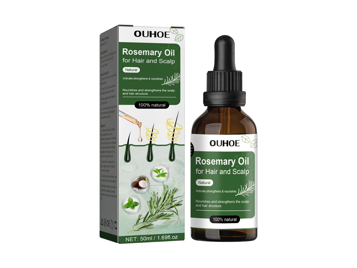 Aceite De Romero Ouhoe Para Cuidado Capilar, Anticaspa, Nutrición Y Fortalecimiento Del Cabello, Aceite Esencial Para Cuidado Capilar